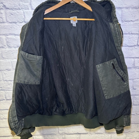 Carhartt Active Hooded Jacket Quilt Lined Mens 2XL Tall 101540 316 Green - Picture 2 of 16